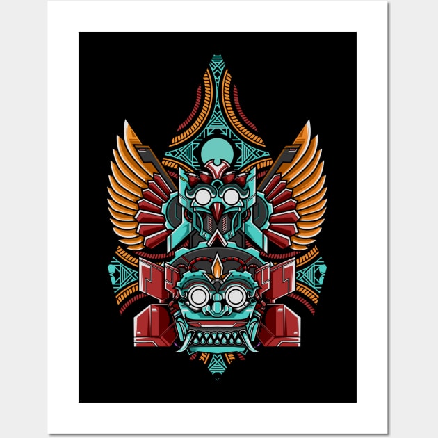 Barong X Jatayu Mecha Wall Art by VektorVexel Artwork